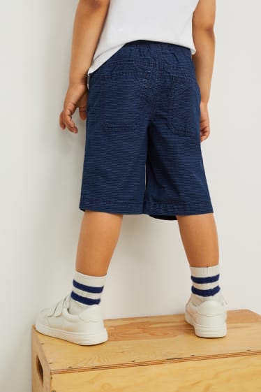 Enfants garçons - Bermudas - à rayures - bleu foncé