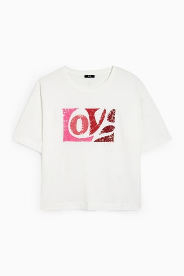 Dames - Oversized T-shirt - wit
