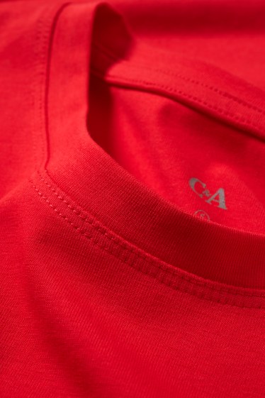 Women - Basic long sleeve top - red