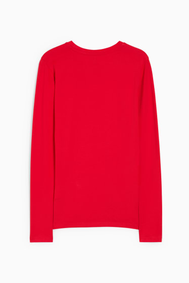 Women - Basic long sleeve top - red