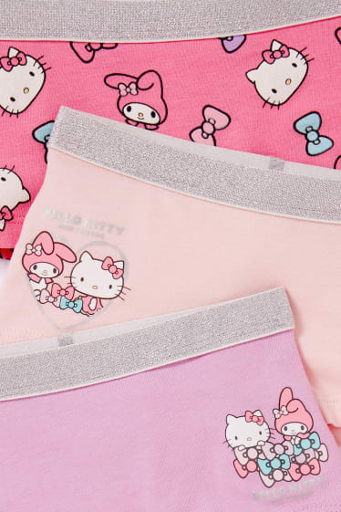 Enfants filles - Lot de 3 - Hello Kitty - boxers - rose / rose pâle