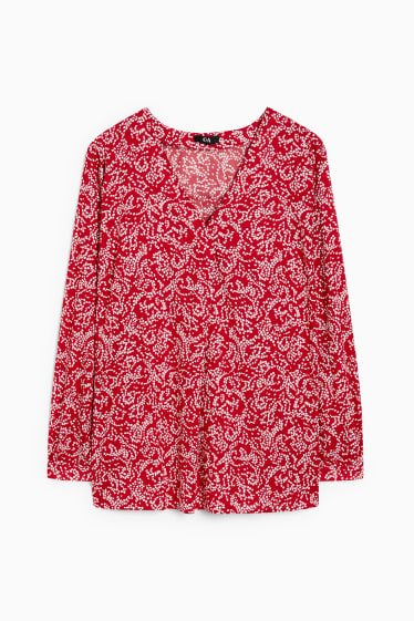 Mujer - Blusa - estampada - rojo