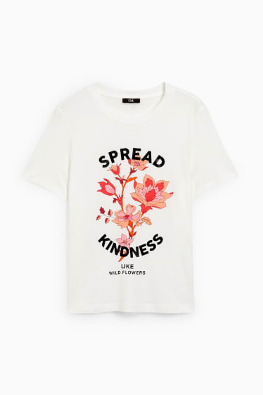 Women - T-shirt - cremewhite