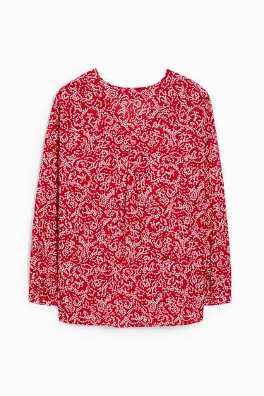 Mujer - Blusa - estampada - rojo