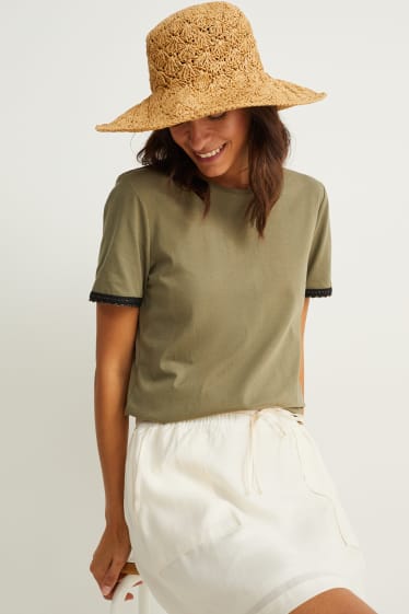 Femmes - Chapeau de paille - beige