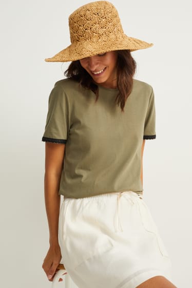 Women - Straw hat - beige