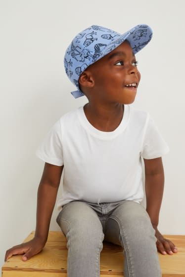 Kinder - Baseballcap - gemustert - jeansblau