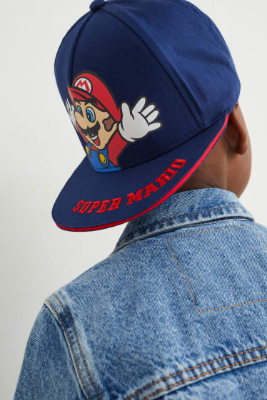 Kinder Jungen - Super Mario - Baseballcap - dunkelblau