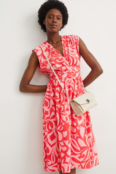 Kobiety - Sukienka fit & flare - ze wzorem - różowy