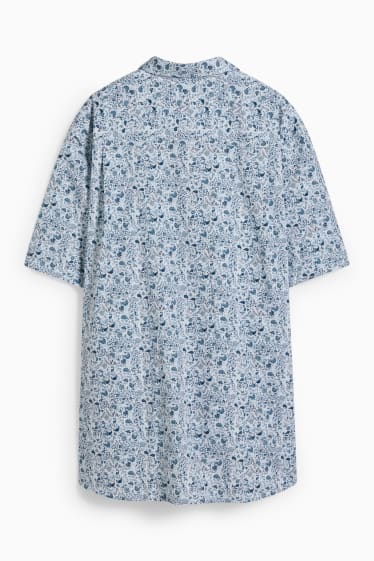 Men - Shirt - regular fit - Kent collar - easy-iron - white / light blue