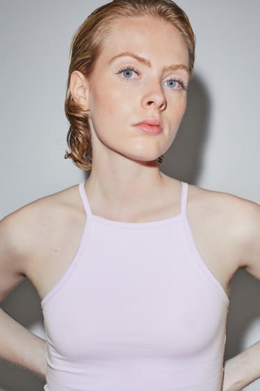 Damen - CLOCKHOUSE - Crop Top - hellviolett