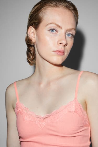 Dames - Korte top - fuchsiarood