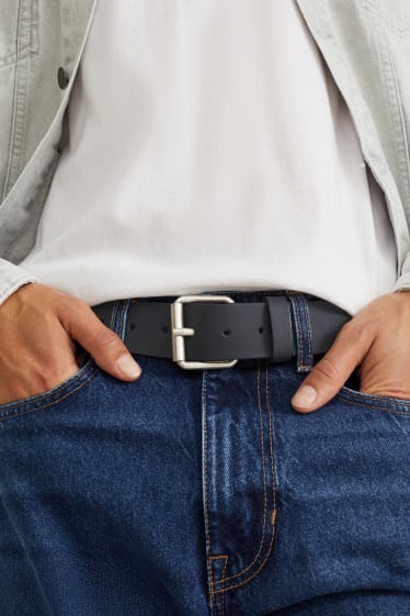 Hommes - Ceinture en cuir - noir