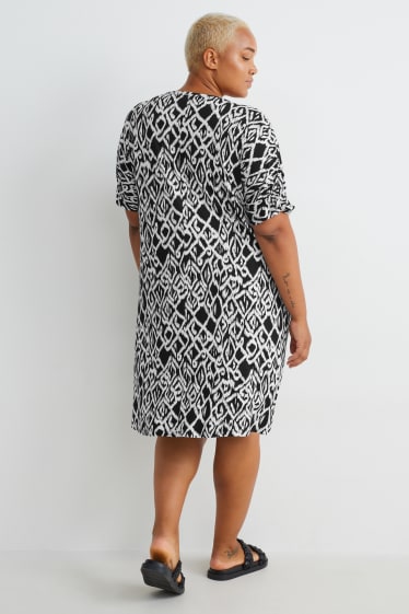 Femmes - Robe - à motif - blanc / noir