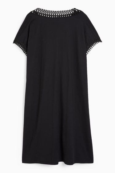 Femmes - Robe avec col en V - noir