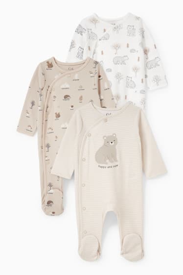 Unisex - Paquet de 3 - pijama per a nadó - beix