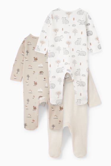Unisex - Paquet de 3 - pijama per a nadó - beix