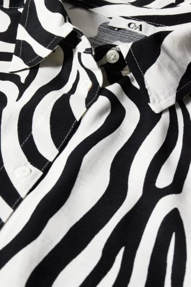 Donna - Blusa - fantasia - nero / bianco