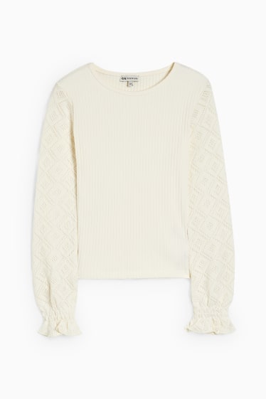 Bambine - Maglione - bianco crema