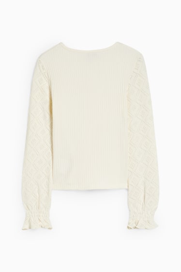 Bambine - Maglione - bianco crema