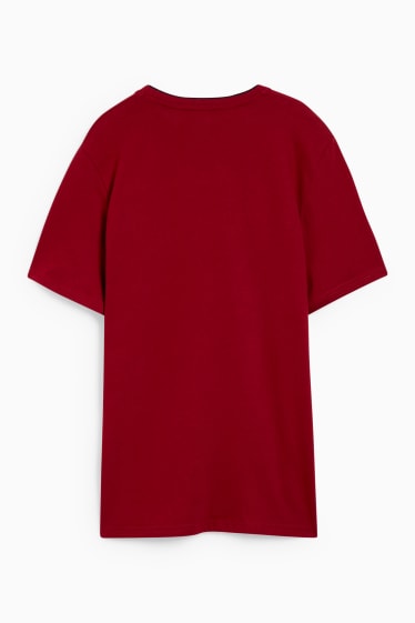 Mężczyźni - T-shirt - ciemnoczerwony