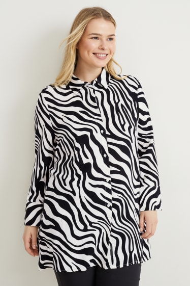 Donna - Blusa - fantasia - nero / bianco