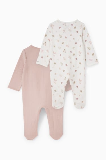 Baby: meisjes - Set van 2 - babypyjama - roze