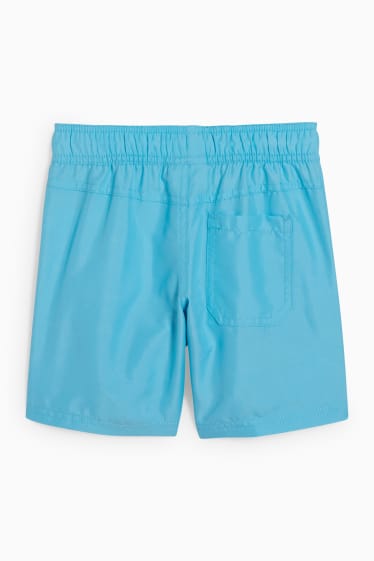 Enfants garçons - Dino - bermudas - couleur changeante - turquoise clair