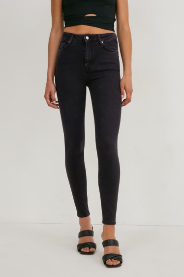Dámské - Skinny jeans - high waist - černá