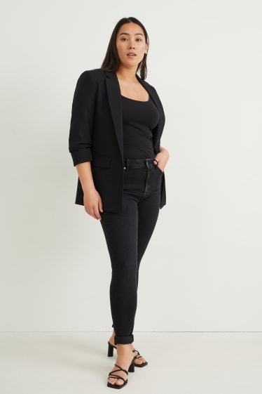 Mujer - Skinny jeans - high waist - negro
