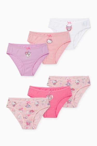 Enfants filles - Lot de 6 - Hello Kitty - culottes - rose