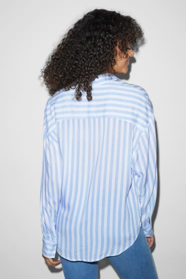 Donna - CLOCKHOUSE - blusa - a righe - bianco / azzurro