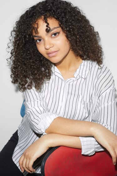 Donna - CLOCKHOUSE - blusa - a righe - bianco