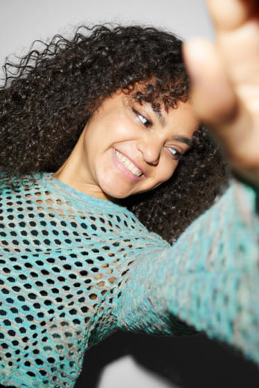 Femmes - CLOCKHOUSE - pullover court - turquoise