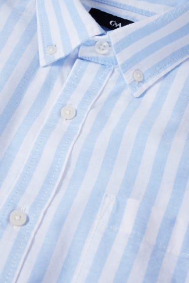 Home - Camisa Oxford - regular fit - button-down- de ratlles - blau clar