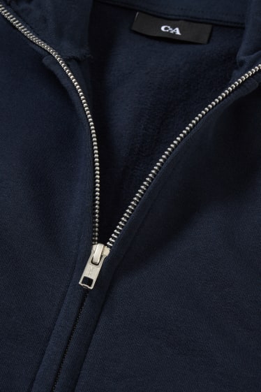Hommes - Sweat zippé - bleu foncé
