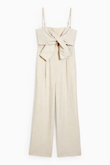 Damen - Jumpsuit - hellbeige