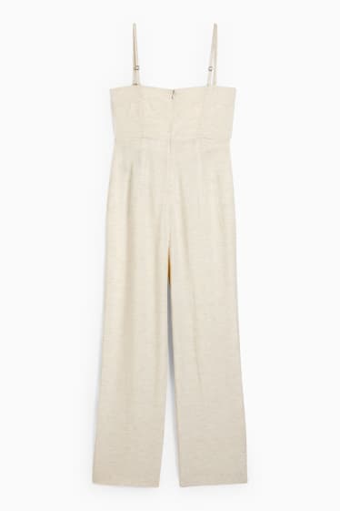 Dames - Jumpsuit - licht beige