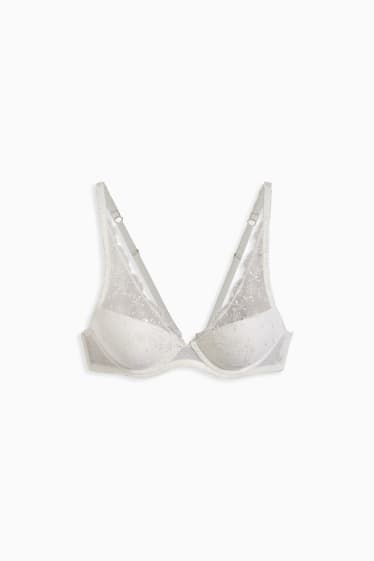 Femmes - Soutien-gorge avec armatures - DEMI - ampliforme - blanc crème