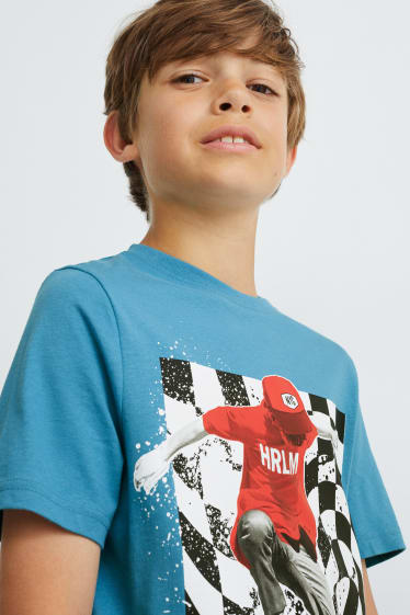 Kinderen: jongens - Set van 3 - T-shirt en 2 longsleeves - blauw