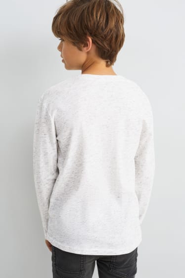 Copii - Băieți - Tricou cu mânecă lungă - gri melanj