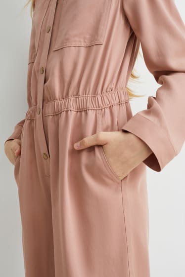 Kinderen: meisjes - Jumpsuit van lyocell - beige