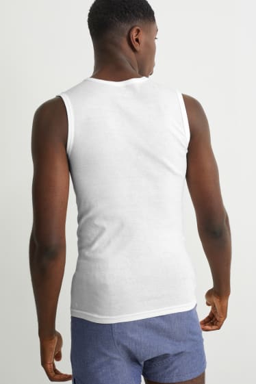 Men - Multipack of 3 - vest top - skinny rib - seamless - white