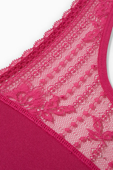 Damen - Bralette - wattiert - dunkelrosa