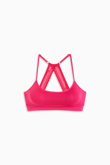 Damen - Bralette - wattiert - dunkelrosa