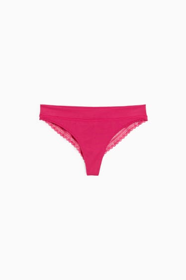 Damen - Slip - seamless - dunkelrosa