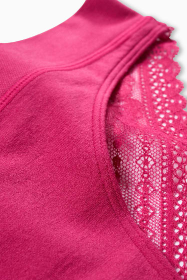 Dames - Slip - naadloos - donker rose