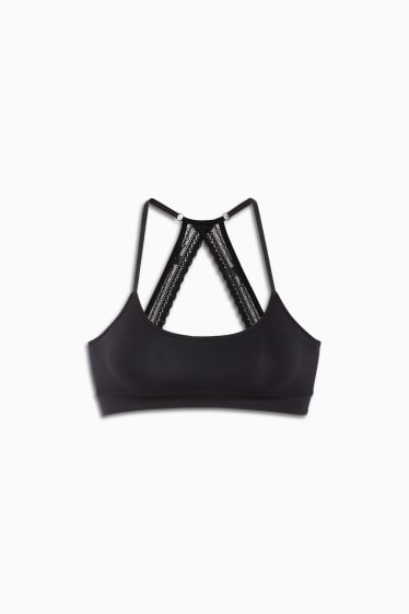 Donna - Bralette - imbottita - nero
