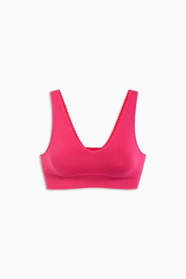 Donna - Bralette - imbottita - rosa scuro