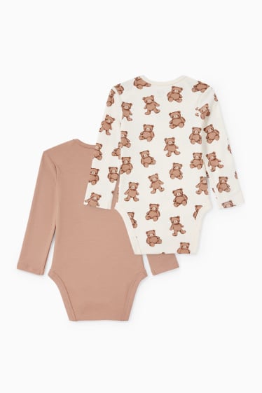 Bébés filles - Lot de 2 - bodys bébé - blanc crème